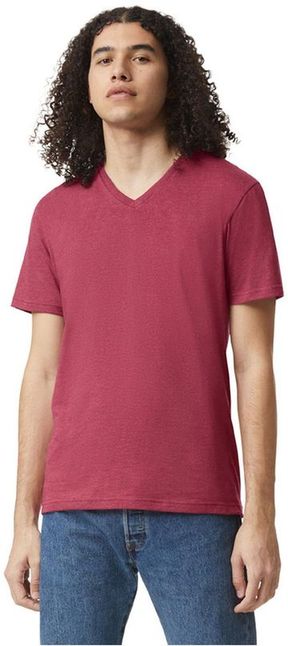 American Apparel Adult Unisex 4.6 oz 60/40 Cotton Poly V-Neck Short Sleeve T-shirt